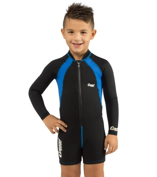 CRESSI Kids' 1.5 Mm Long Sleeve Springsuit (Little Kid, Big Kid) -Aqua Sport Sales 5666874359976 blackblue 1a