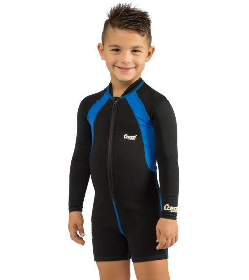 CRESSI Kids' 1.5 Mm Long Sleeve Springsuit (Little Kid, Big Kid) -Aqua Sport Sales 5666874359976 blackblue 2a