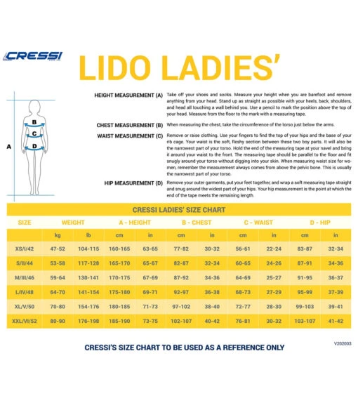 CRESSI Women's 2mm Lido Short Sleeve Springsuit Wetsuit -Aqua Sport Sales 5669111136424 blackaqua 3a