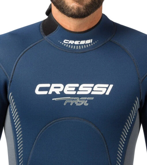 CRESSI Men's Fast 3mm Full Wetsuit -Aqua Sport Sales 6229836497064 bluegrey 3a