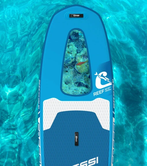 CRESSI Reef Window 10’2’’ Inflatable SUP Set -Aqua Sport Sales 6856349974696 bluewhite 5a