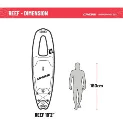 CRESSI Reef Window 10’2’’ Inflatable SUP Set -Aqua Sport Sales 6856349974696 bluewhite 7a
