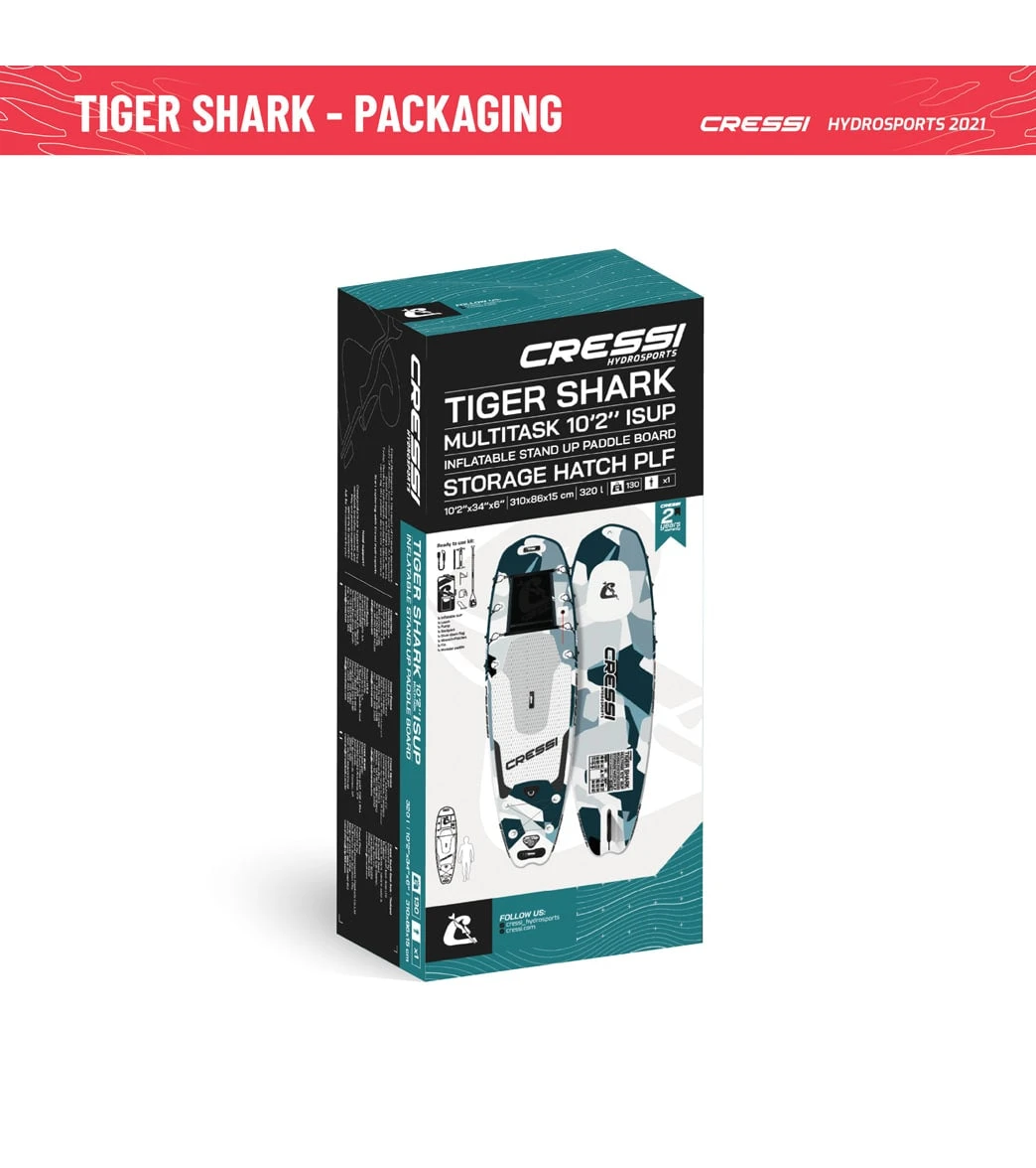 CRESSI Tiger Shark Multitask 10β2ββ Inflatable SUP Set - Image 10