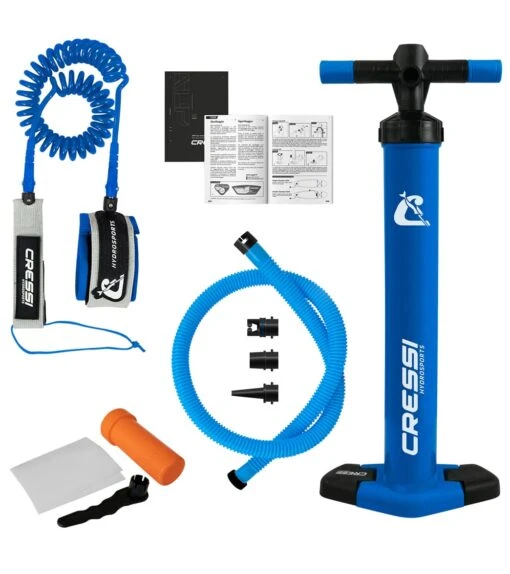 CRESSI Fluid All Round Dc 10'2'' Inflatable SUP Set -Aqua Sport Sales 6856351121576 bluewhite 2a