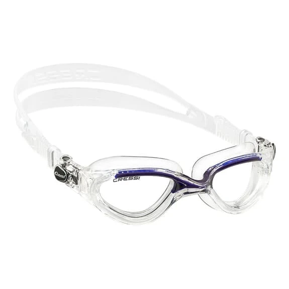 Cressi Flash Swimming Goggles Blue White With Clear Lenses