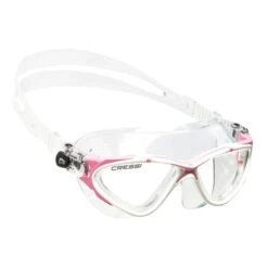 Cressi Planet Swimming Goggles White Pink With Clear Lenses