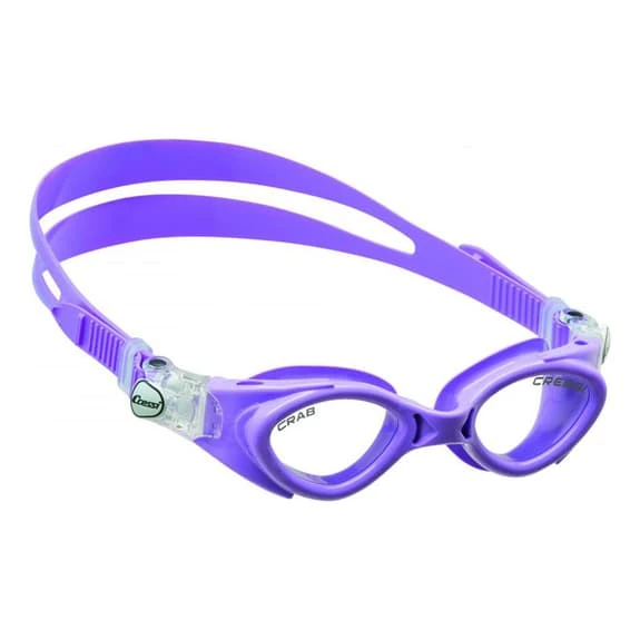 Cressi Crab Swimming Goggles Lilac With Clear Lenses