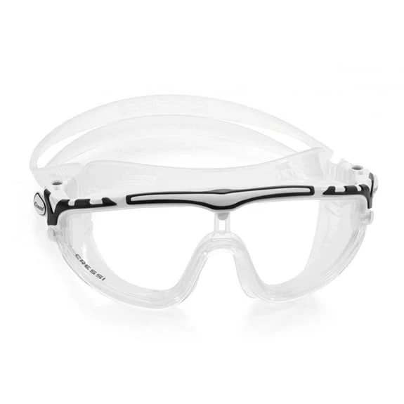 Cressi Skylight Swimming Goggles White Black With Clear Lenses