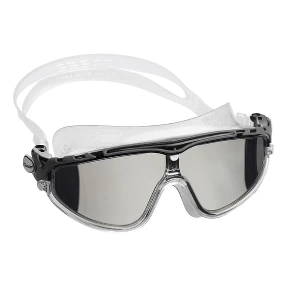 Cressi Skylight Swimming Goggles White Black With Mirrored Lenses
