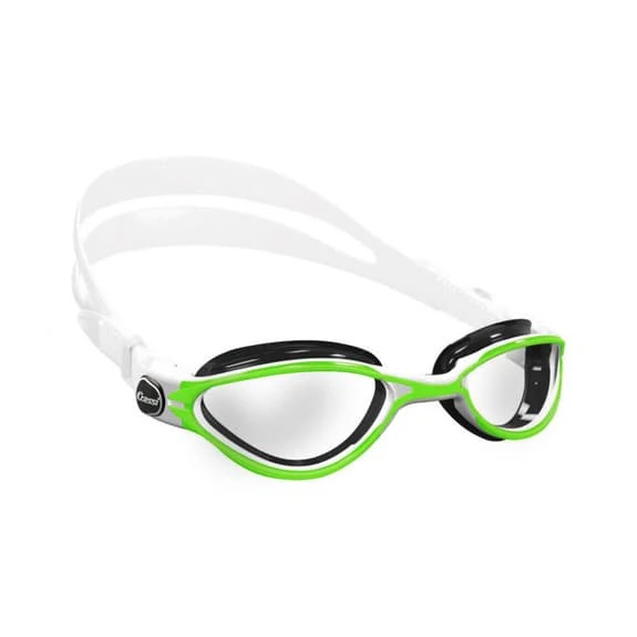 Cressi Thunder Swimming Goggles Green White With Clear Lenses